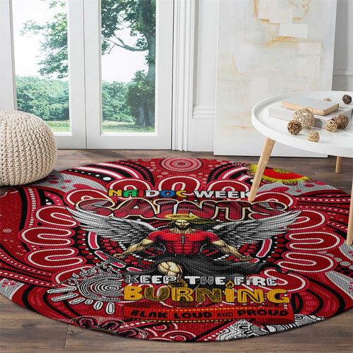 St Kilda Saints NAIDOC Week 2024 Round Carpet Mascot Football