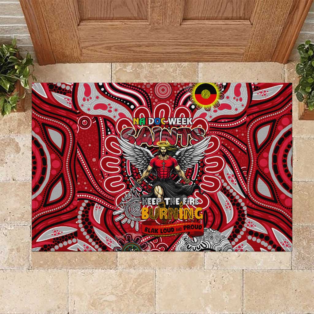 St Kilda Saints NAIDOC Week 2024 Rubber Doormat Mascot Football