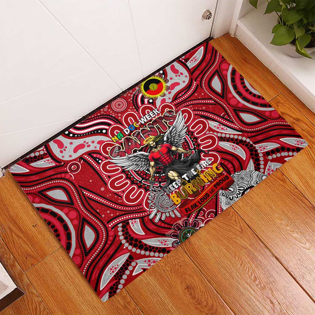 St Kilda Saints NAIDOC Week 2024 Rubber Doormat Mascot Football