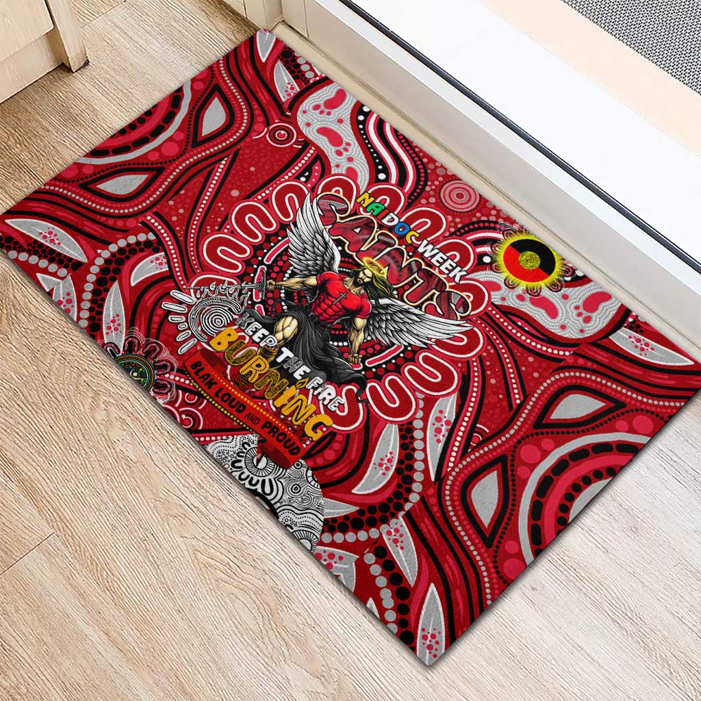 St Kilda Saints NAIDOC Week 2024 Rubber Doormat Mascot Football