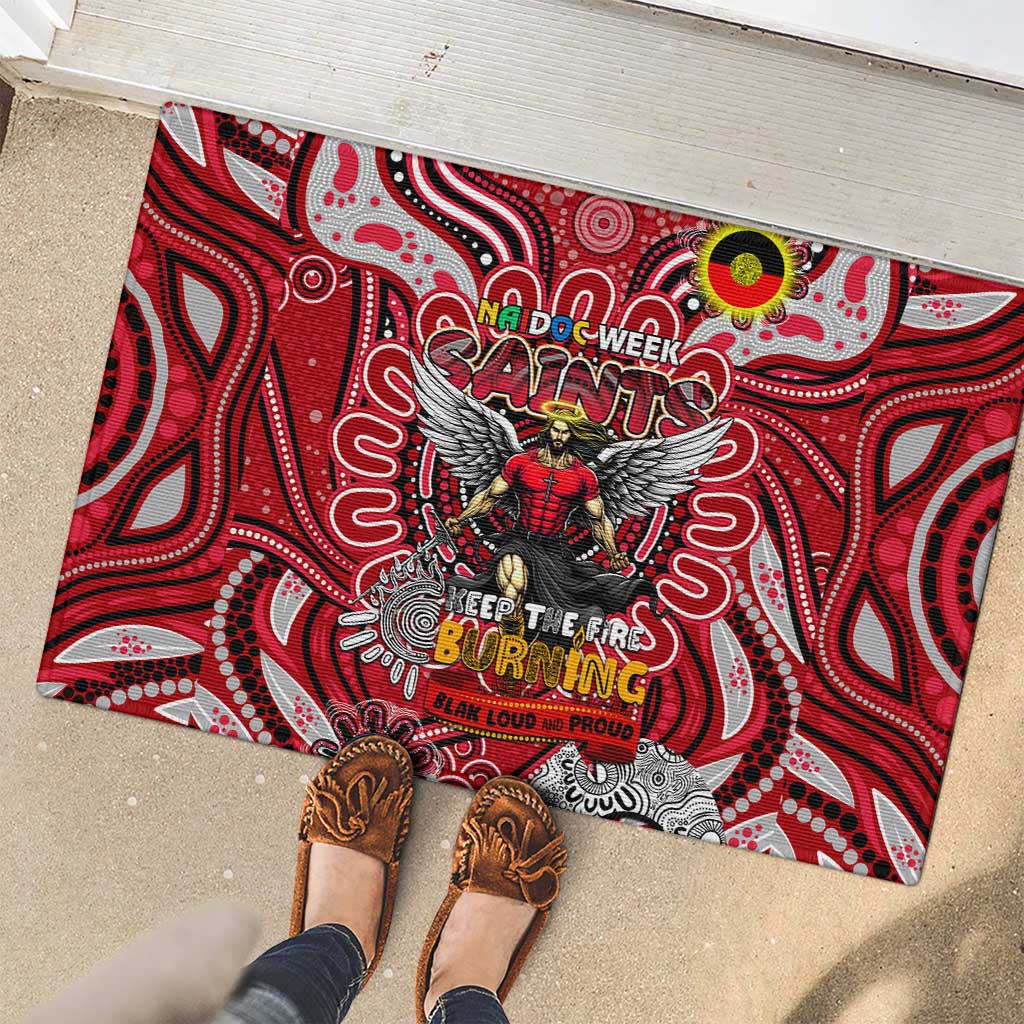 St Kilda Saints NAIDOC Week 2024 Rubber Doormat Mascot Football