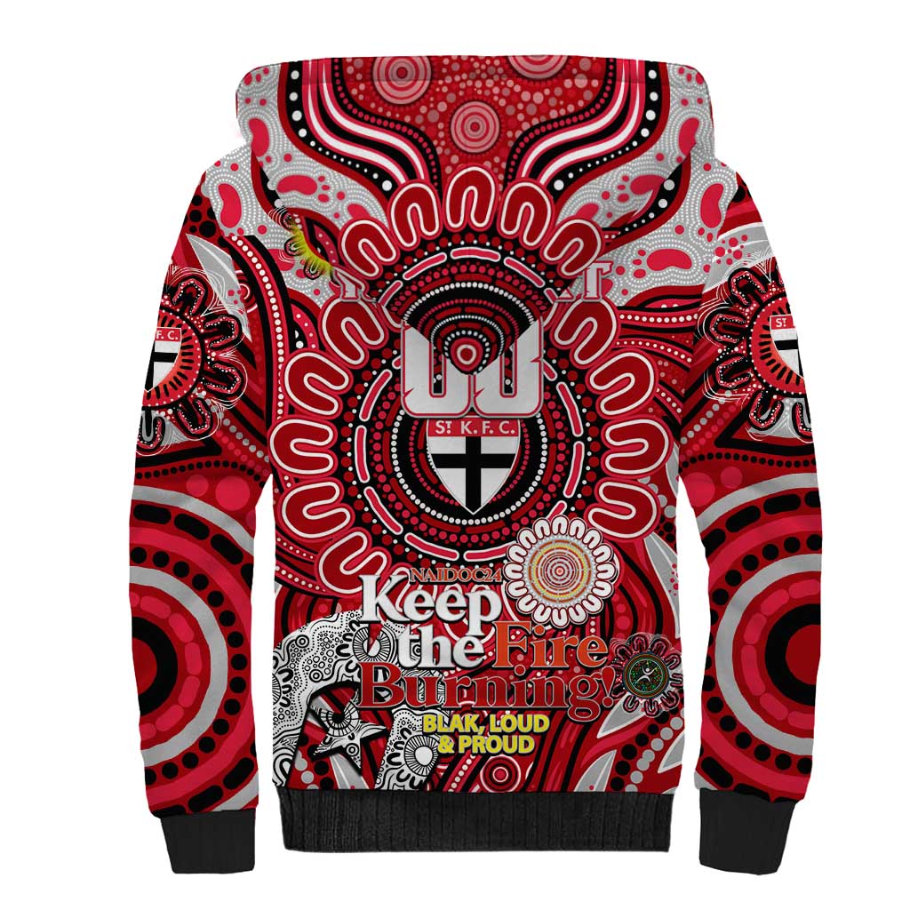 Custom St Kilda Saints NAIDOC Week 2024 Sherpa Hoodie Mascot Football