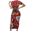 Custom St Kilda Saints NAIDOC Week 2024 Short Sleeve Bodycon Dress Mascot Football