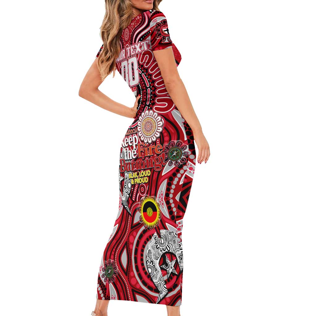 Custom St Kilda Saints NAIDOC Week 2024 Short Sleeve Bodycon Dress Mascot Football