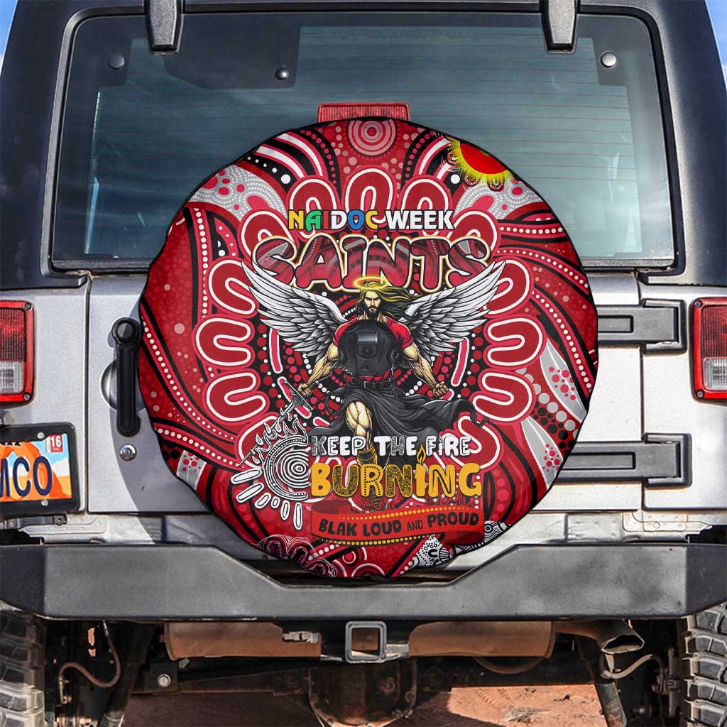 St Kilda Saints NAIDOC Week 2024 Spare Tire Cover Mascot Football