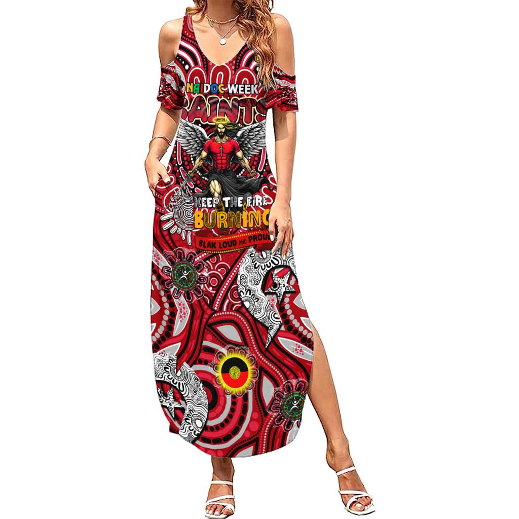 Custom St Kilda Saints NAIDOC Week 2024 Summer Maxi Dress Mascot Football
