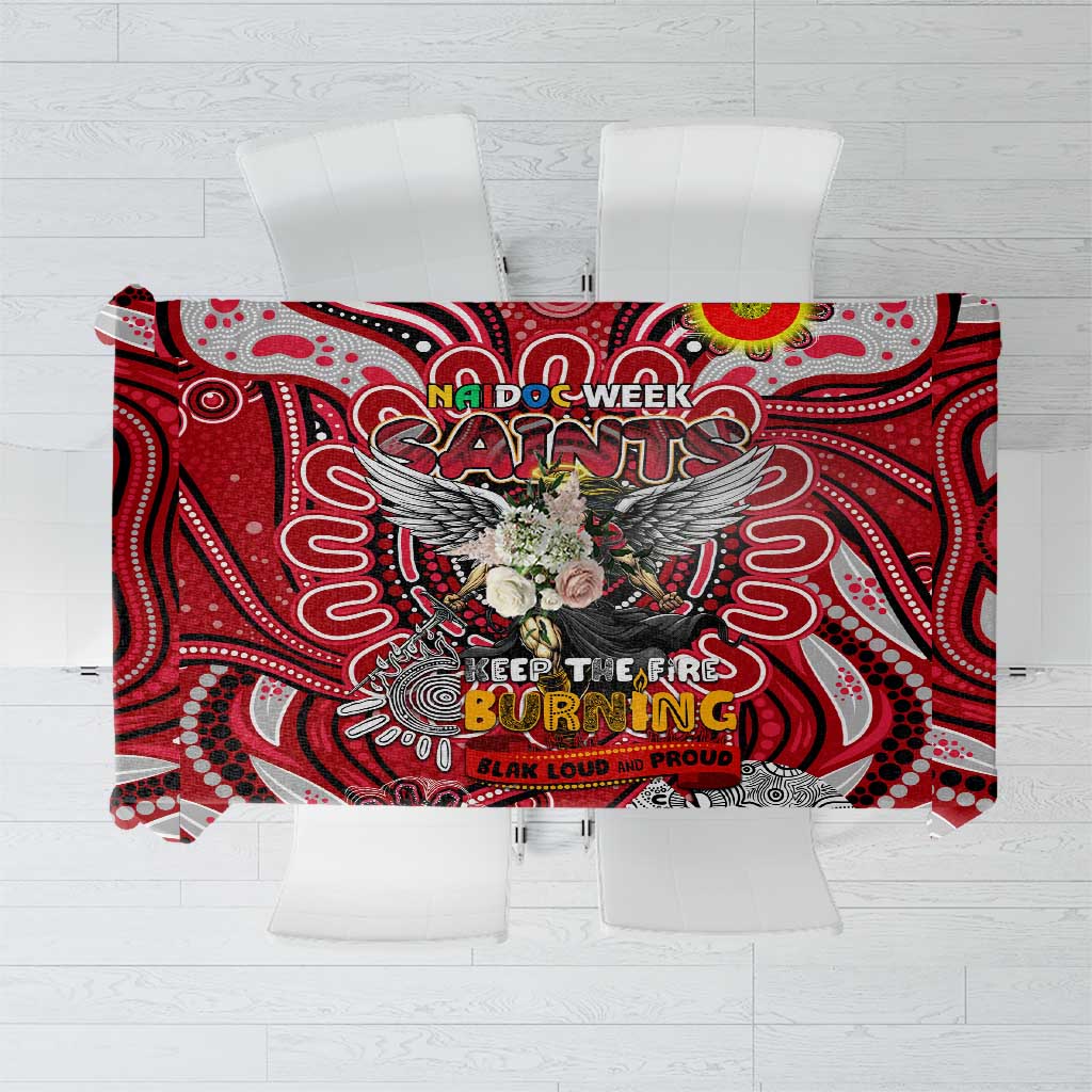 St Kilda Saints NAIDOC Week 2024 Tablecloth Mascot Football