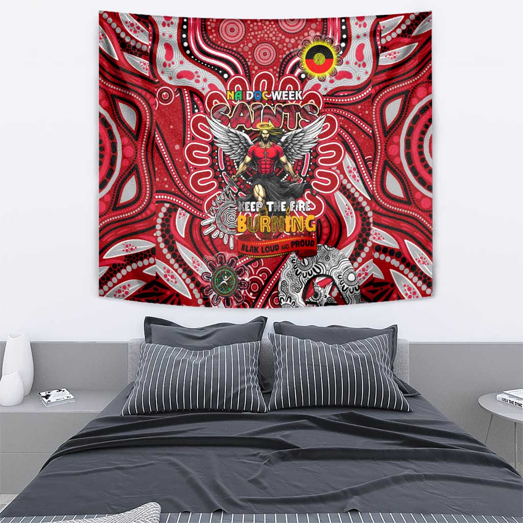 St Kilda Saints NAIDOC Week 2024 Tapestry Mascot Football