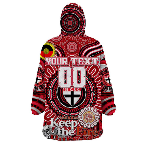 Custom St Kilda Saints NAIDOC Week 2024 Wearable Blanket Hoodie Mascot Football