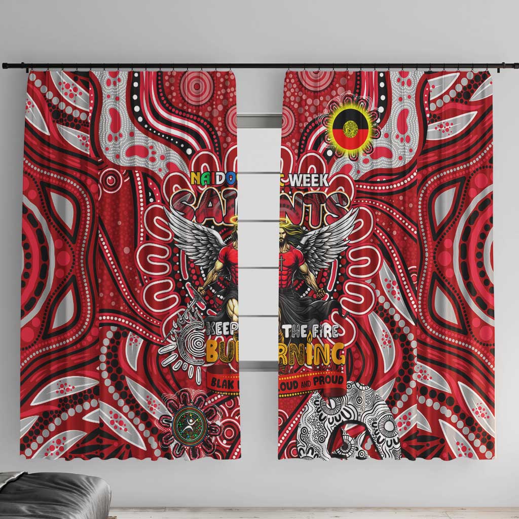 St Kilda Saints NAIDOC Week 2024 Window Curtain Mascot Football