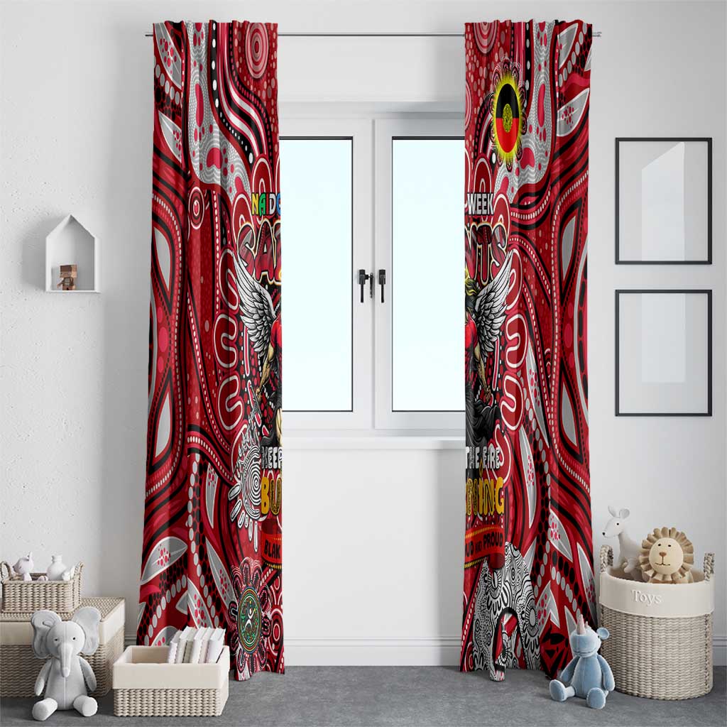 St Kilda Saints NAIDOC Week 2024 Window Curtain Mascot Football