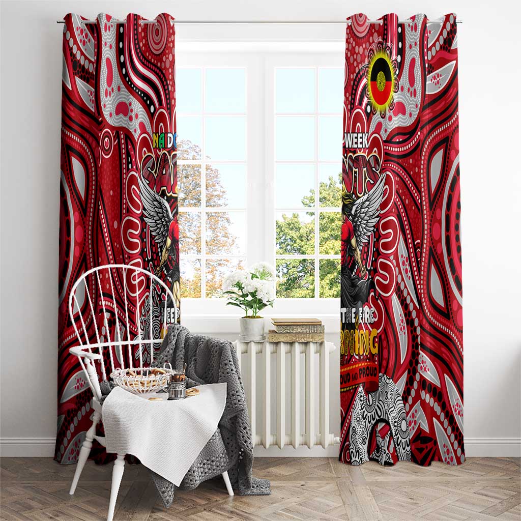 St Kilda Saints NAIDOC Week 2024 Window Curtain Mascot Football