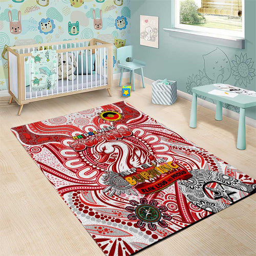 Sydney Swans NAIDOC Week 2024 Area Rug Mascot Football