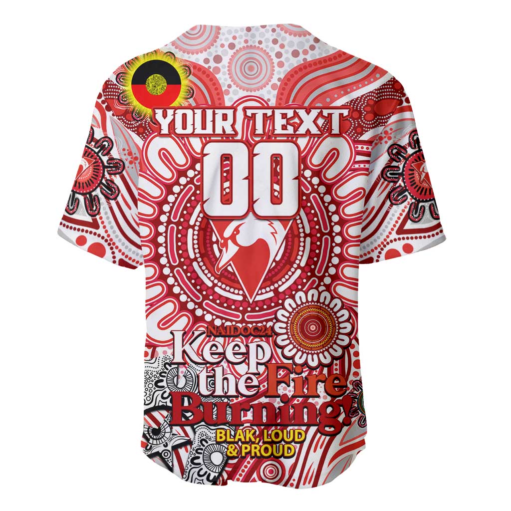 Custom Sydney Swans NAIDOC Week 2024 Baseball Jersey Mascot Football