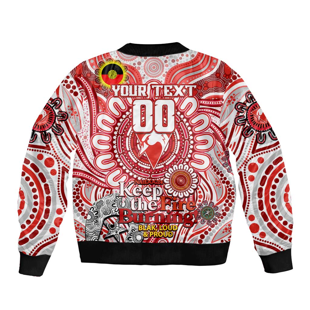 Custom Sydney Swans NAIDOC Week 2024 Bomber Jacket Mascot Football