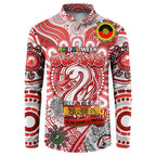 Custom Sydney Swans NAIDOC Week 2024 Button Sweatshirt Mascot Football