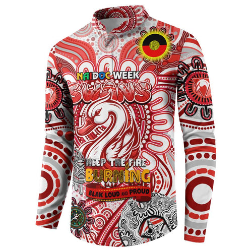 Custom Sydney Swans NAIDOC Week 2024 Button Sweatshirt Mascot Football