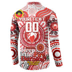 Custom Sydney Swans NAIDOC Week 2024 Button Sweatshirt Mascot Football