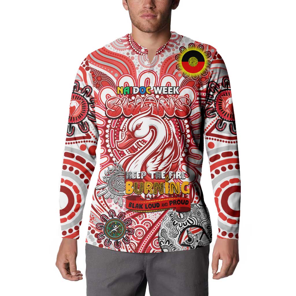 Custom Sydney Swans NAIDOC Week 2024 Button Sweatshirt Mascot Football