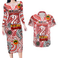Custom Sydney Swans NAIDOC Week 2024 Couples Matching Long Sleeve Bodycon Dress and Hawaiian Shirt Mascot Football