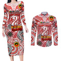 Custom Sydney Swans NAIDOC Week 2024 Couples Matching Long Sleeve Bodycon Dress and Long Sleeve Button Shirt Mascot Football
