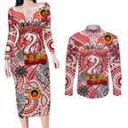 Custom Sydney Swans NAIDOC Week 2024 Couples Matching Long Sleeve Bodycon Dress and Long Sleeve Button Shirt Mascot Football