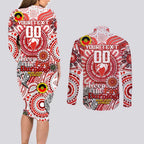 Custom Sydney Swans NAIDOC Week 2024 Couples Matching Long Sleeve Bodycon Dress and Long Sleeve Button Shirt Mascot Football