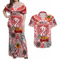 Custom Sydney Swans NAIDOC Week 2024 Couples Matching Off Shoulder Maxi Dress and Hawaiian Shirt Mascot Football