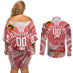 Custom Sydney Swans NAIDOC Week 2024 Couples Matching Off Shoulder Short Dress and Long Sleeve Button Shirt Mascot Football