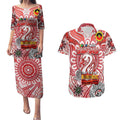 Custom Sydney Swans NAIDOC Week 2024 Couples Matching Puletasi and Hawaiian Shirt Mascot Football