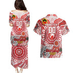 Custom Sydney Swans NAIDOC Week 2024 Couples Matching Puletasi and Hawaiian Shirt Mascot Football