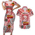 Custom Sydney Swans NAIDOC Week 2024 Couples Matching Short Sleeve Bodycon Dress and Hawaiian Shirt Mascot Football