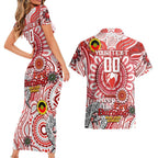 Custom Sydney Swans NAIDOC Week 2024 Couples Matching Short Sleeve Bodycon Dress and Hawaiian Shirt Mascot Football