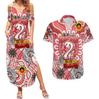 Custom Sydney Swans NAIDOC Week 2024 Couples Matching Summer Maxi Dress and Hawaiian Shirt Mascot Football