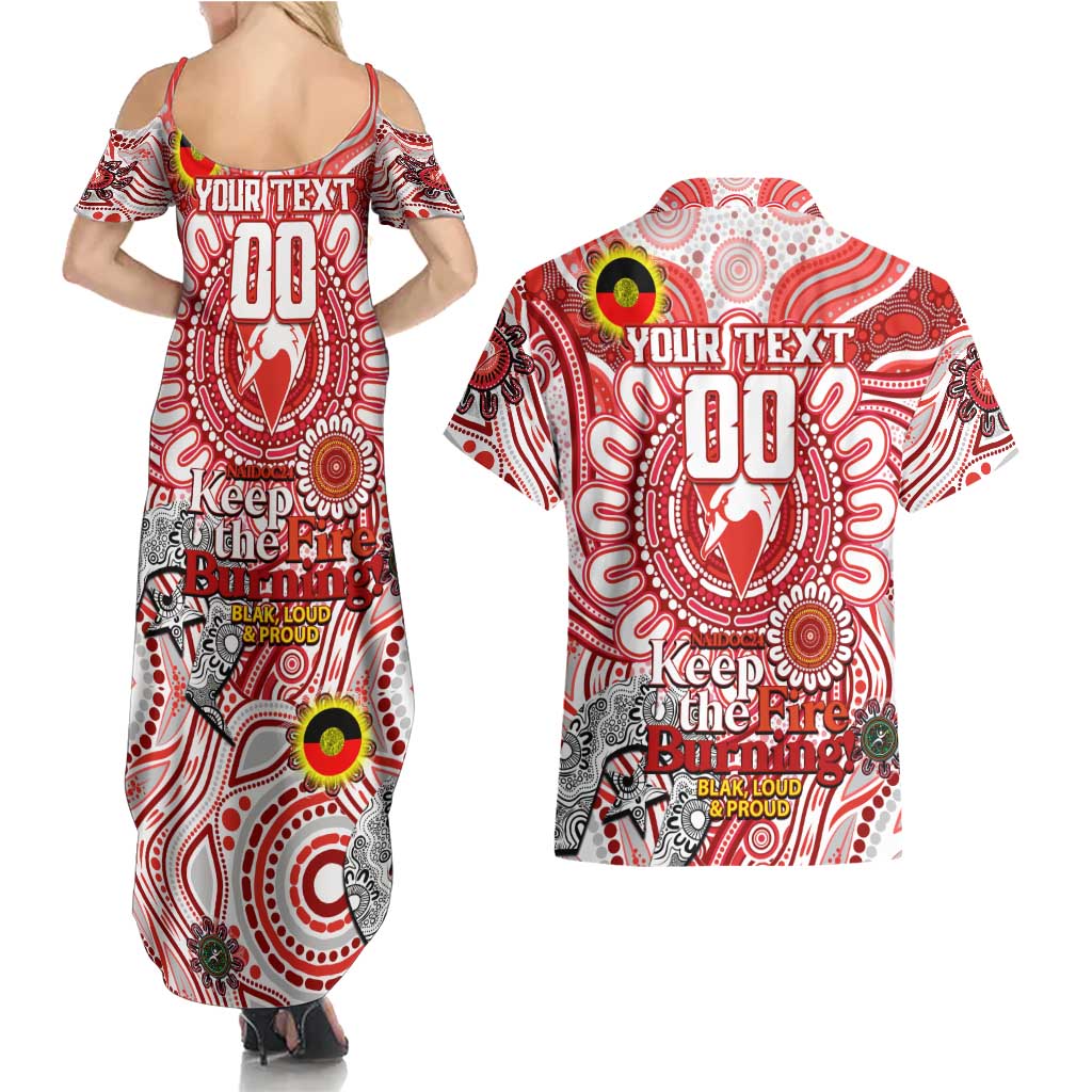 Custom Sydney Swans NAIDOC Week 2024 Couples Matching Summer Maxi Dress and Hawaiian Shirt Mascot Football