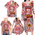 Custom Sydney Swans NAIDOC Week 2024 Family Matching Long Sleeve Bodycon Dress and Hawaiian Shirt Mascot Football