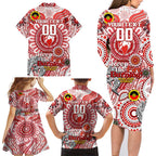 Custom Sydney Swans NAIDOC Week 2024 Family Matching Long Sleeve Bodycon Dress and Hawaiian Shirt Mascot Football