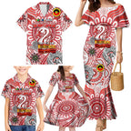 Custom Sydney Swans NAIDOC Week 2024 Family Matching Mermaid Dress and Hawaiian Shirt Mascot Football
