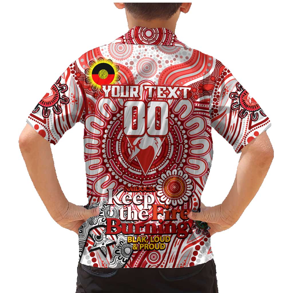 Custom Sydney Swans NAIDOC Week 2024 Family Matching Mermaid Dress and Hawaiian Shirt Mascot Football