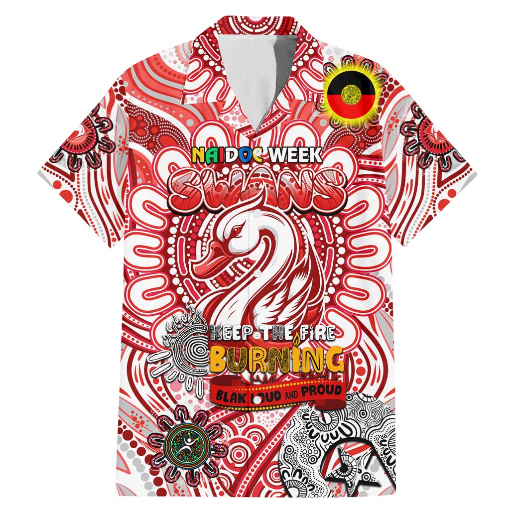 Custom Sydney Swans NAIDOC Week 2024 Family Matching Mermaid Dress and Hawaiian Shirt Mascot Football