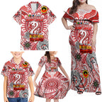Custom Sydney Swans NAIDOC Week 2024 Family Matching Off Shoulder Maxi Dress and Hawaiian Shirt Mascot Football