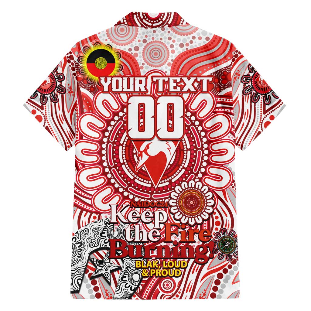 Custom Sydney Swans NAIDOC Week 2024 Family Matching Off Shoulder Maxi Dress and Hawaiian Shirt Mascot Football