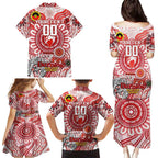 Custom Sydney Swans NAIDOC Week 2024 Family Matching Puletasi and Hawaiian Shirt Mascot Football