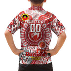 Custom Sydney Swans NAIDOC Week 2024 Family Matching Short Sleeve Bodycon Dress and Hawaiian Shirt Mascot Football
