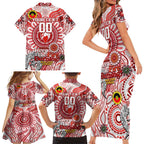 Custom Sydney Swans NAIDOC Week 2024 Family Matching Short Sleeve Bodycon Dress and Hawaiian Shirt Mascot Football