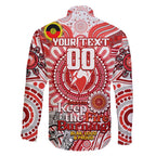 Custom Sydney Swans NAIDOC Week 2024 Family Matching Short Sleeve Bodycon Dress and Hawaiian Shirt Mascot Football