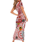 Custom Sydney Swans NAIDOC Week 2024 Family Matching Short Sleeve Bodycon Dress and Hawaiian Shirt Mascot Football