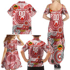 Custom Sydney Swans NAIDOC Week 2024 Family Matching Summer Maxi Dress and Hawaiian Shirt Mascot Football