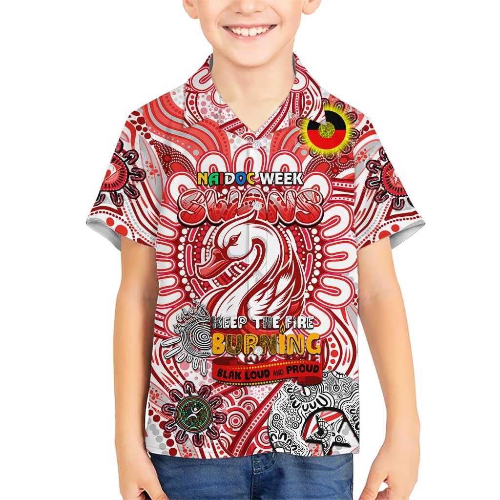 Custom Sydney Swans NAIDOC Week 2024 Kid Hawaiian Shirt Mascot Football