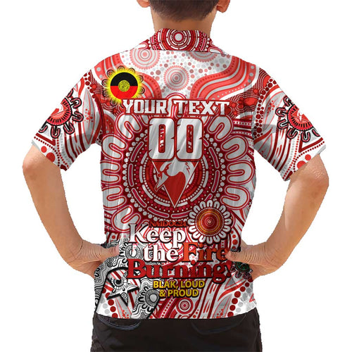 Custom Sydney Swans NAIDOC Week 2024 Kid Hawaiian Shirt Mascot Football
